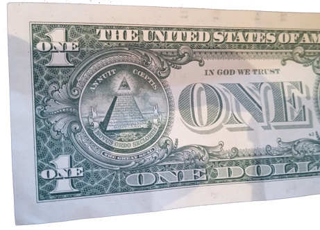 the pyramid on the back of a dollar bill